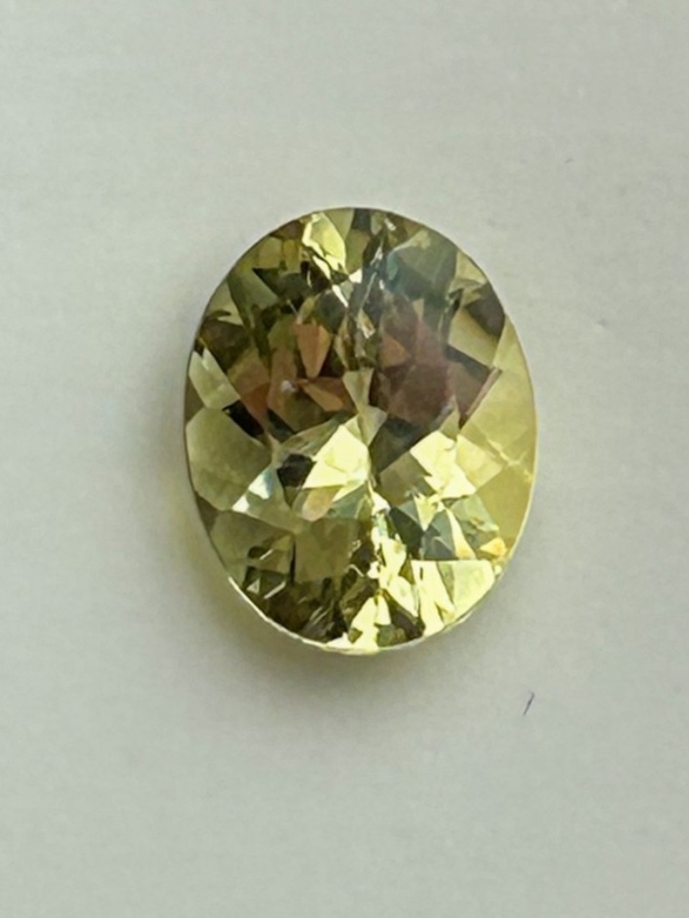 2.64CT Natural Canary Apatite Oval Loose Gemstone